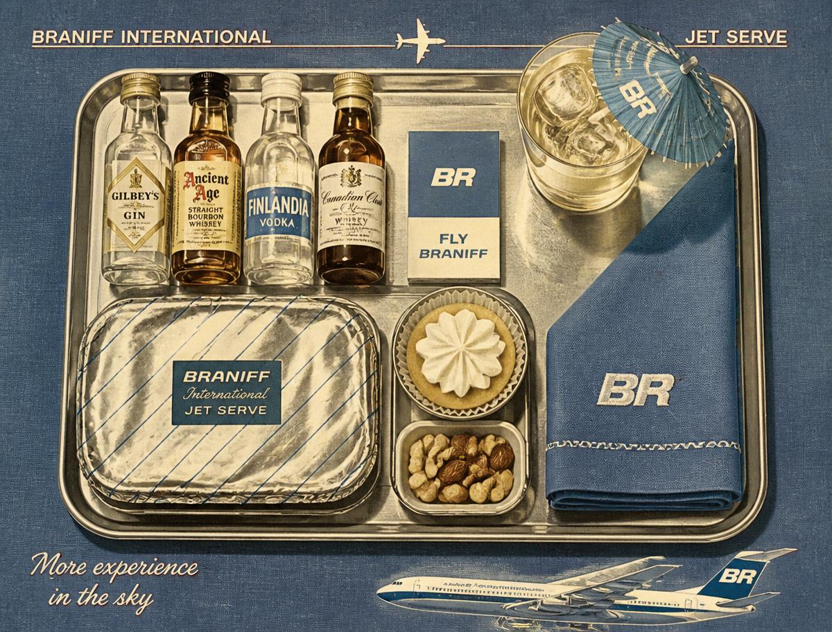 Foil trays. Tiny bottles. Paper umbrellas.